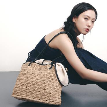 분크 Boater Weaving Shopper M (보터 위빙 쇼퍼 미듐) Beige _ VQB5-1SP100-1BEXX