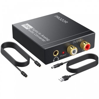  PROZOR 192KHz 광 디지털 아날로그 변환 컨버터 DAC 3.5mm 미니 잭 첨부 PS4 XBox HD DVD등 대응