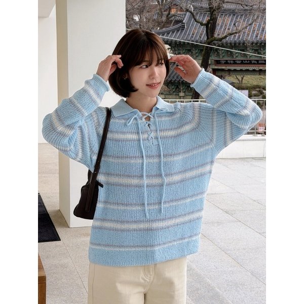 네크스트랩 스트라이프풀오버 OK6MP3190