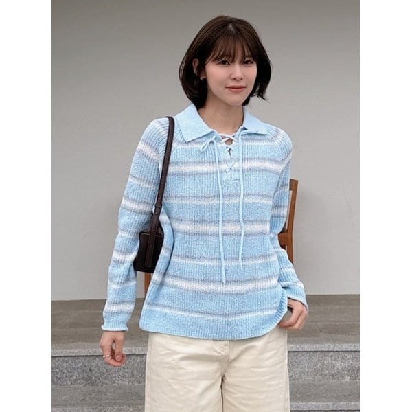 네크스트랩 스트라이프풀오버 OK6MP3190