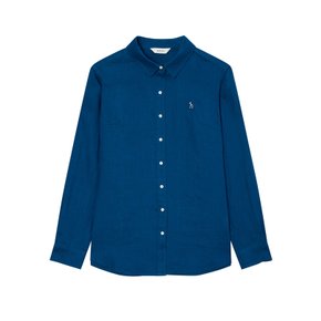 [23FW] [추가세일][populet]블루 단색 린넨 긴팔셔츠 WSSH3DS05B3