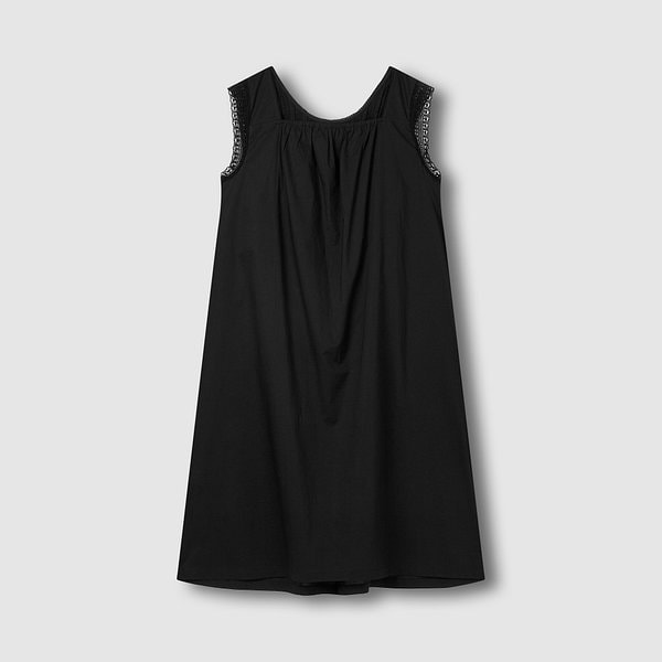 여 아일렛 민소매 파자마 원피스 J206203082099