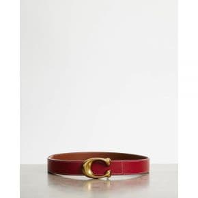 5020418 Coach Signature Buckle Reversible Belt - Saddle Red