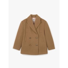 Jude Alpaca Wool Doublebreast Peacoat (Camel)