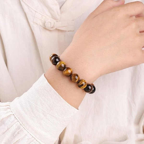 [옷자락] 남자 여자 고탄성 스트링 원석 10mm 팔찌