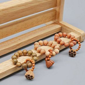 휴대용 명상 염주 사무실 손가락 염주 나무 팔찌 단주 기도