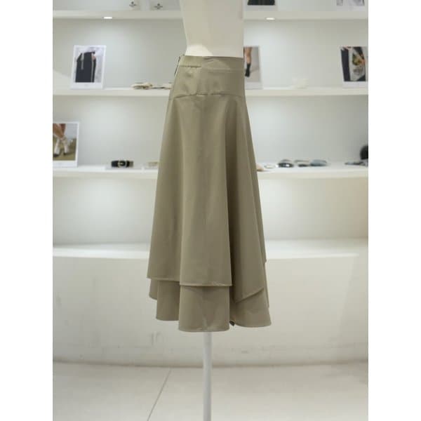 [여주점] 여성 언발란스 패널 미디 스커트 (L261MSD005)