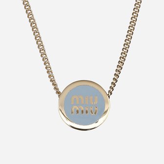미우미우 [시흥점] 6S 5IC096 2F6T F0076 메탈 목걸이 라이트 블루