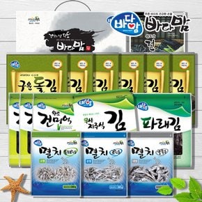 완도해산물세트 4호[소,중,대멸치 각300g씩+무산지주식김100장+파래김100장+구운돌김6봉+건미역40g3봉+다시마200g]