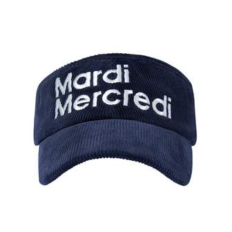 Mardi Mercredi Actif [마르디메르크디악티프] CORDUROY SUN VISOR_NAVY IVORY/ AFK33VCA001NVIV