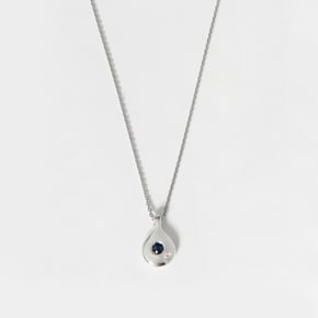 sapphire and moissanite pendant necklace