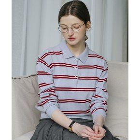 [4/2예약배송]Vibrant stripe wool blended knit_Sky Blue