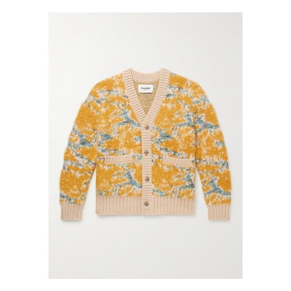 코리더 자카드 니트 코튼 블렌드 가디건 46376663162917580