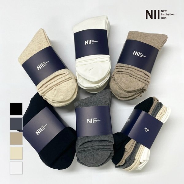 여성 무압박 중목양말 5PACK