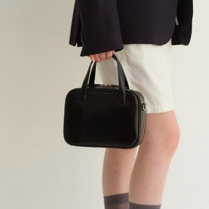 로서울 Mini Tin square tote bag Glossy black