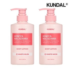 허니 앤 마카다미아 퓨어 바디로션 화이트머스크 500ml x2개