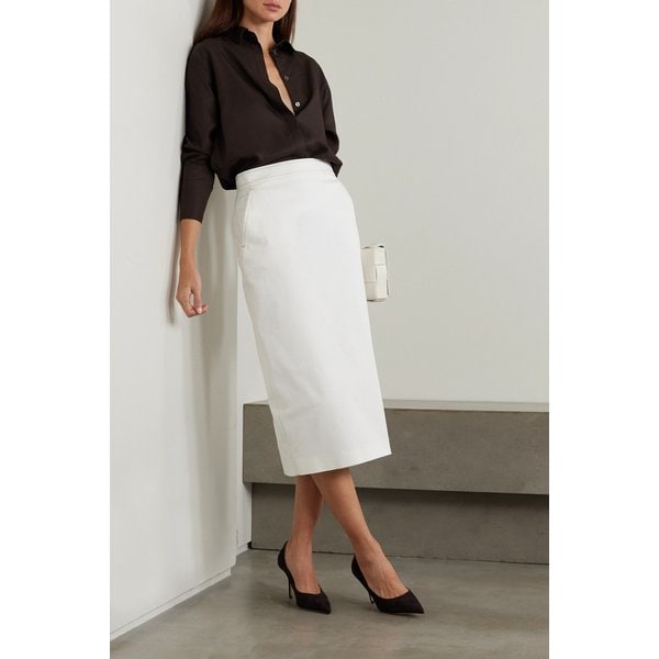 줄리아 데님 미디 스커트 화이트 1647597328926242