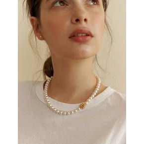 FW MIMI Metal Dandelion Pearl Necklace