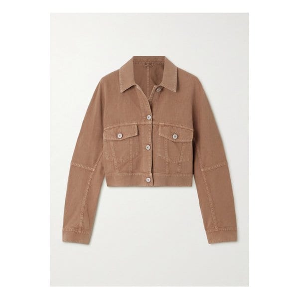 브루넬로쿠치넬리 크롭 데님 재킷 브라운 1647597355286624