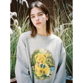 Bear Oversized Fit Sweatshirt [Grey]