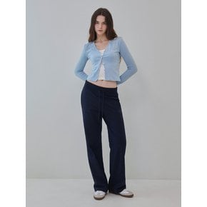 Cozy lazy wide sweatpants (Navy)