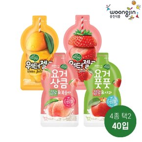 웅진식품 자연은 젤로 100ml 40입 택2 4종(망고,사과,딸기,복숭아)