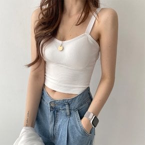 / 크라운 쫀쫀 크롭 브라캡 브라렛 나시 슬리브리스