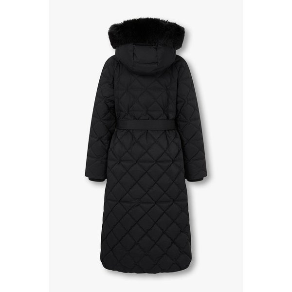 폭스 퍼 후드 다이아 퀼팅 롱 다운 자켓 7255417115199