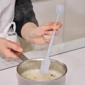 실리콘 투웨이 스푼 스패츌라 라이트그레이