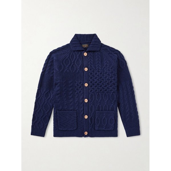 빔스 앨런 패치워크 케이블 니트 울 가디건 46376663163004929