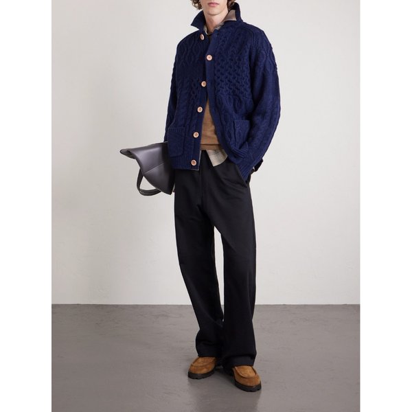 빔스 앨런 패치워크 케이블 니트 울 가디건 46376663163004929