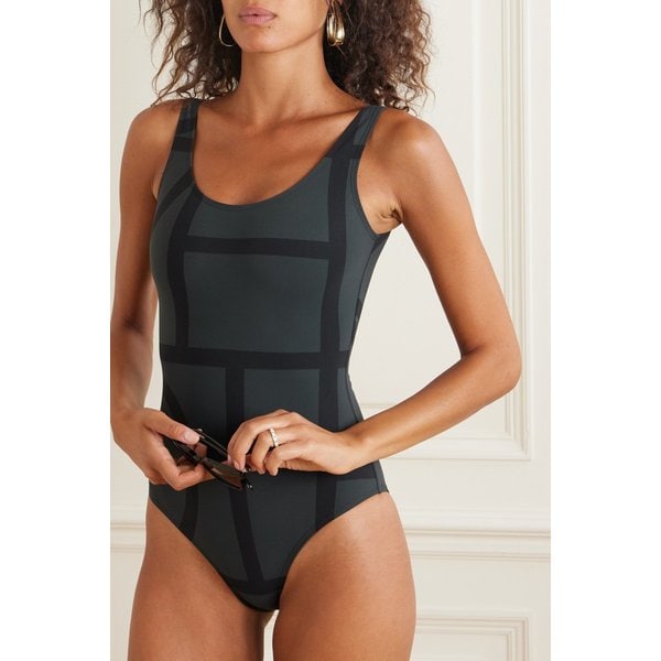 모노그램 프린트  스윔수트 블랙 1647597328834257