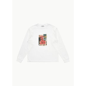 포엣 밋 덥와이즈 24SS KILLIMAN JAH LOW COLLAGE L/S T-SHIRT IN WHITE