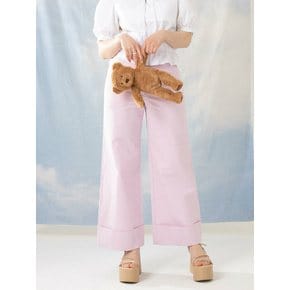 TURN UP WIDE PANTS_PINK