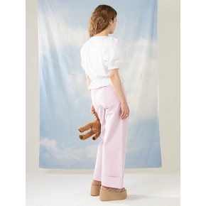 TURN UP WIDE PANTS_PINK