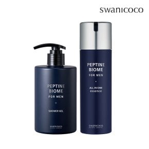 펩타인 바이옴 포맨 올인원 에센스 150ml+샤워젤 300ml 2종 SET