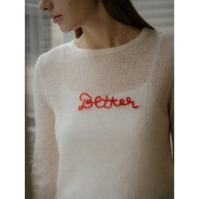 See-through better embroidered knit_Ivory