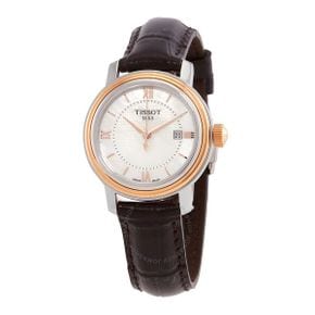 4126832 Tissot Bridgeport Quartz White Mother Of Pearl Dial Brown Leather Band Stainless S