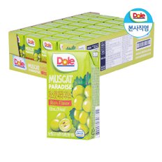 [사은품 증정] Dole 본사직영 과즙100% 머스캣 파라다이스 120ml 32팩 1박스 + 바나나트레이