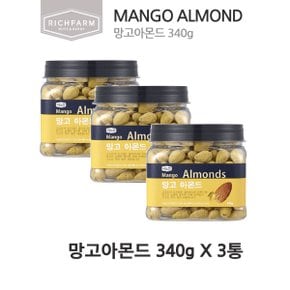 망고아몬드 340g x 3통 견과류 아몬드