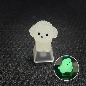 키캡 야광 비숑 기다려 강아지 멍멍이 댕댕이 포인트 커스텀 기계식 키보드 꾸미기 키캡놀이
