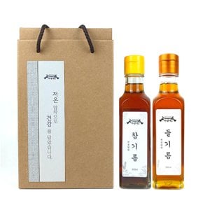 저온압착 참기름 들기름 300ml 선물세트