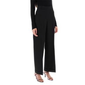 cuffed straight trousers Womens Pants 233 2039 246 BLACK