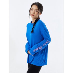 Print loose-fit long sleeve - Blue