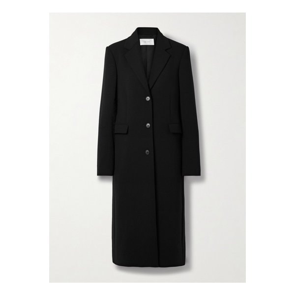 세리스 울 혼방 크레이프 코트 블랙 46376663162871886