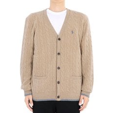 디몬트 24 F/W 폴로랄프로렌 남성 포니 로고 케이블 니트 가디건(브라운) 710949808 003