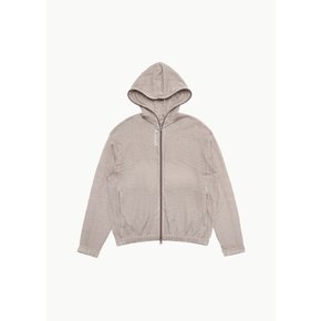 가브리엘라콜가먼츠 25PS No.216 Linen Jersey Hooded Zipper Jacket, Warm Grey