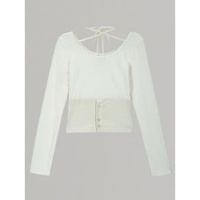 terry strap t (ivory)