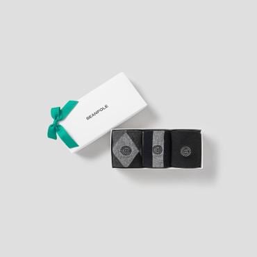 빈폴골프 SS25 [발편한] 남성 클래식 장목 3족 SET - 블랙 (BE51KTB525)