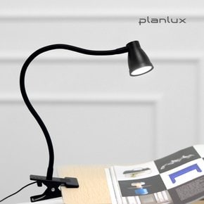 플랜룩스 민코 집게 LED 스탠드 USB 클립 침대 독서등 조명